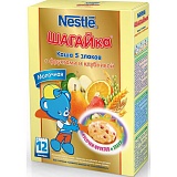 Nestle шагайка каша молочная 5 злаков с фруктами и клубникой (с 12 мес) 200 гр