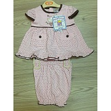 Smart Baby платье-туника с карманами,бриджами, апп.,в горох р.6,12,18 мес. 100%хл.,6 шт