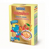 Nestle шагайка каша молочная 5 злаков с клубникой и вишней (с 10 мес) 200 гр