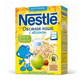 Nestle каша молочная овсяная с яблоком (1 ступень) 250 гр